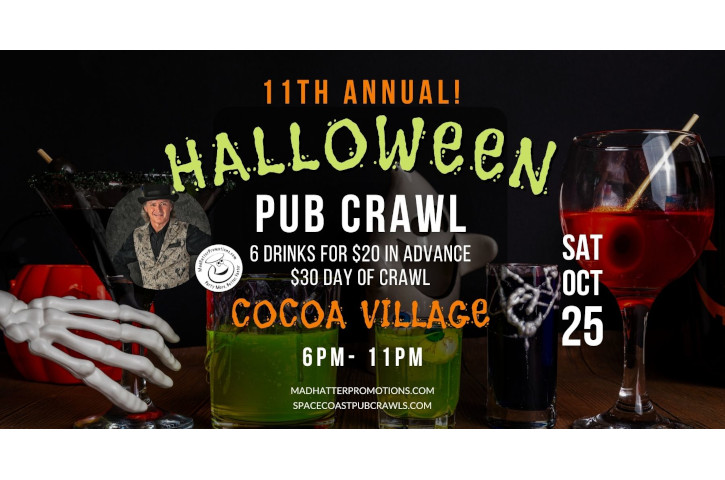 11th Annual Halloween Pub Crawl Cocoa Village Banner