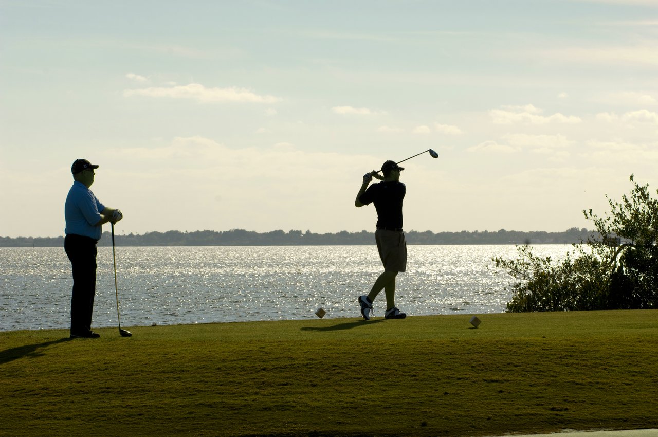 Golfers at cocoa beach country club