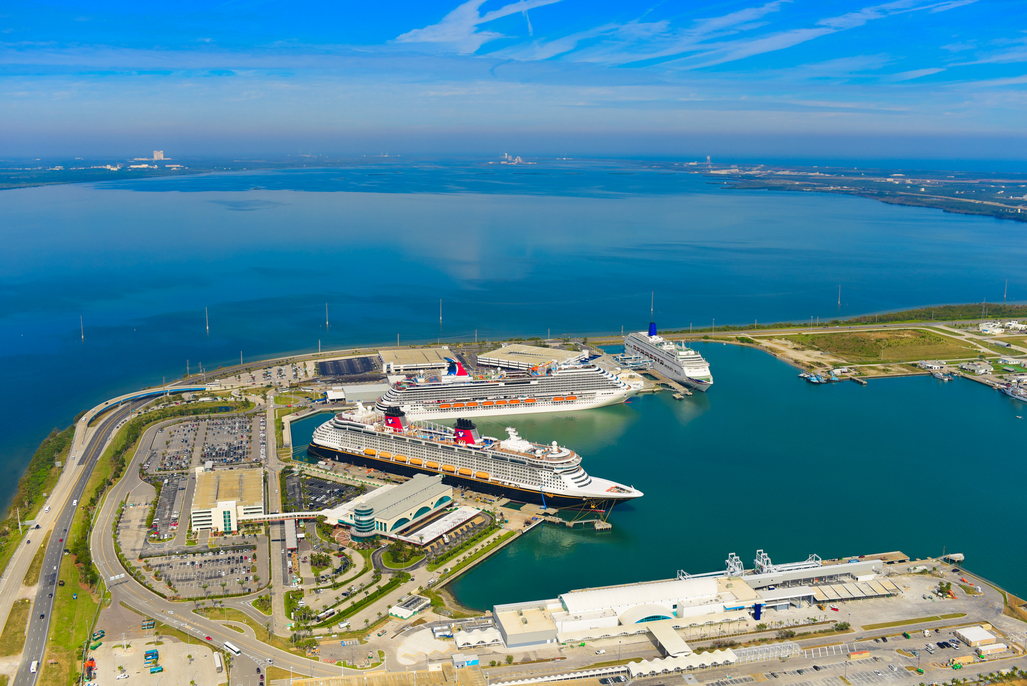 aerial image of Port Canaveral