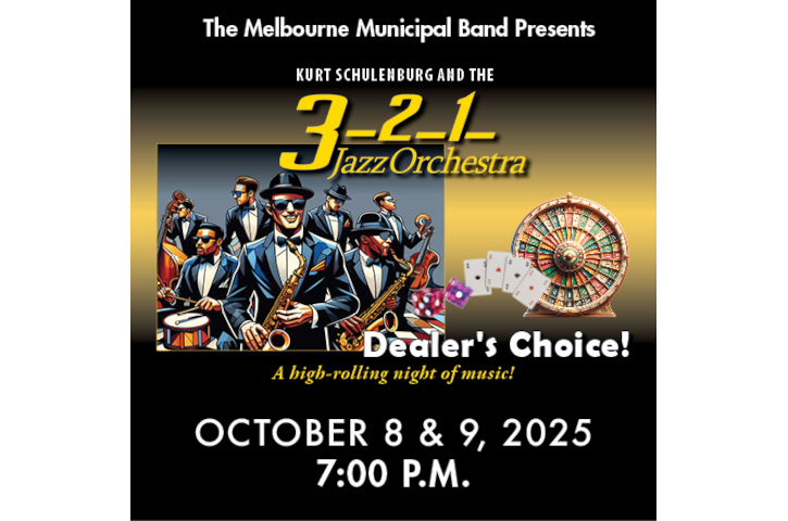 3-2-1 Jazz Orchestra Concert Dealer's Choice Banner