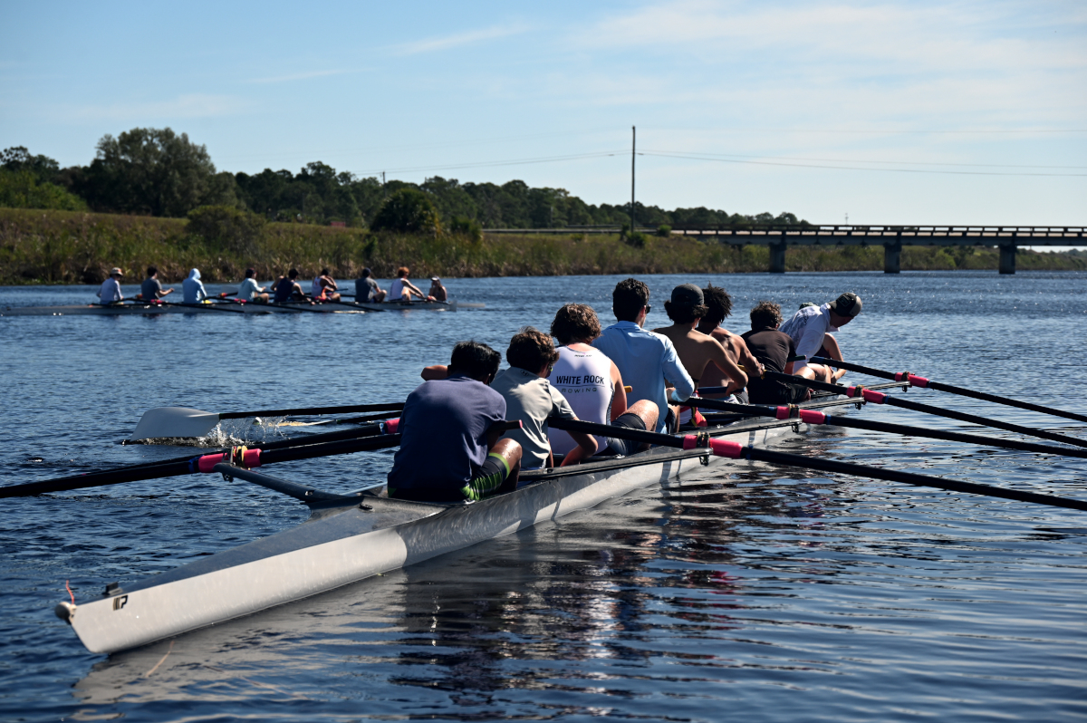 Crew rows in Canal 54 on Florida's Space Coast