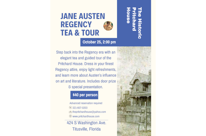 Jane Austen Regency Tea & Tour Flyer