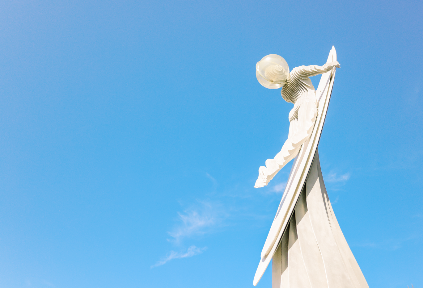 Astronaut Sculpture at the cocoa Beach Parking Garage