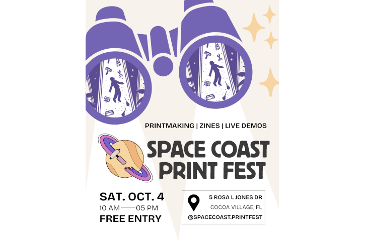 Space Coast Print Fest Flyer