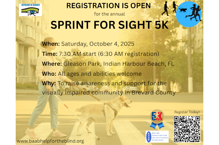 Sprint for Sight 5K info flyer